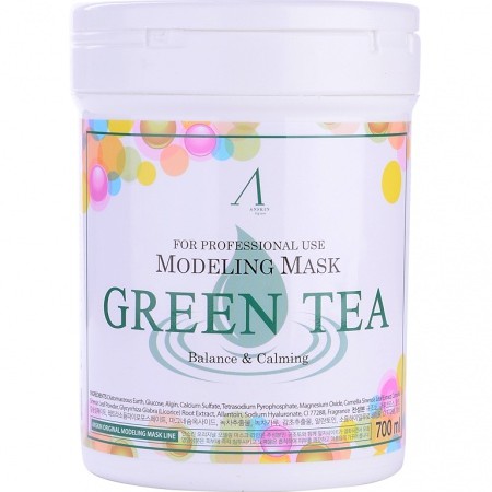 Альгинатная маска с зелёным чаем Anskin Modeling Mask Green Tea For Balance & Calming
