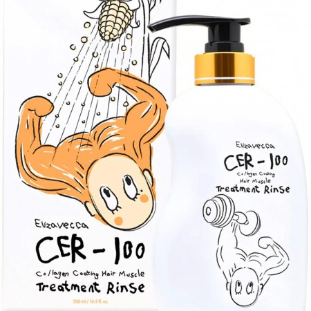 Питательный бальзам для волос с коллагеном Elizavecca CER-100 Collagen Coating Hair Muscle Treatment Rinse