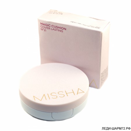 Кушон Missha Magic Cushion - Cover Lasting Воздушный тональный флюид для лица с полуматовым финишем