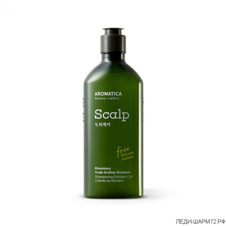 Бессульфатный глубокоочищающий шампунь с розмарином, 250 мл AROMATICA Rosemary Scalp Scaling Shampoo 250ml