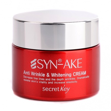 Антивозрастной пептидный крем для лица Secret Key Syn-Ake Anti Wrinkle & Whitening Cream